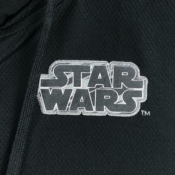 Star Wars Mens Track Jacket XXL Black Gray Hoodie Full Zip Long Sleeve Polyester - Picture 5 of 13